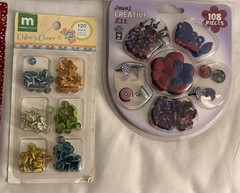 Scrapbooking Craft Lot Of Embellishments NEW Stickers, Brads, Misc Mixed Lot