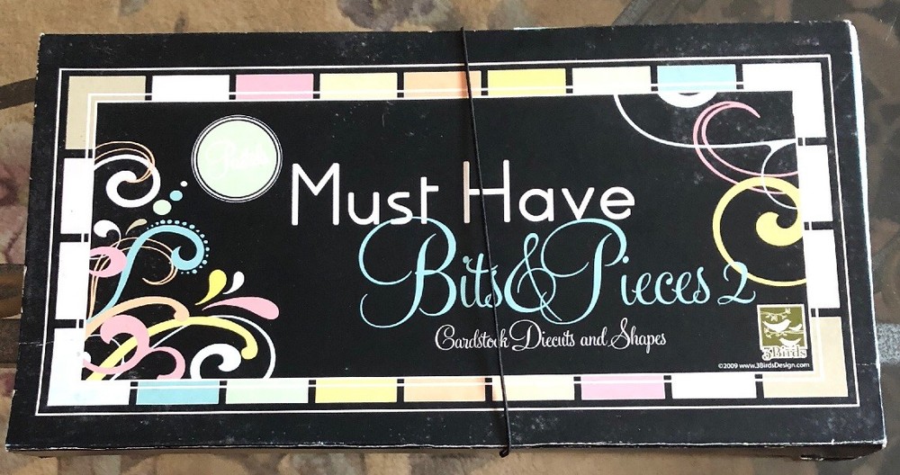 Vintage CARD STOCK BITS/PIECES DIECUTS/SHAPES-CREATED BY 3BIRDS-PASTEL+free Gift