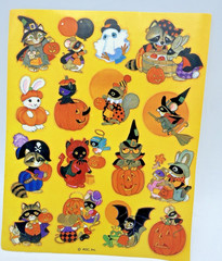 American Greetings Halloween Sticker Lot 15 Sealed Packs 109 Sheets NOS Teachers
