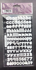 RETIRED STICKO THEMED SCRAPBOOK STICKERS White Upper Lower Case ABC 123 *