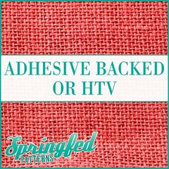 RED BURLAP Pattern Adhesive Vinyl or HTV Heat Transfer Vinyl Jute Cloth Look