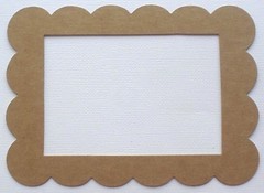 {3} LARGE SCALLOP PICTURE FRAMES – Unfinished Bare Chipboard Die Cuts