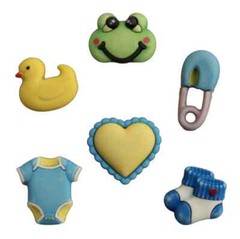 Buttons Galore 50+ Assorted BABY HUGS Theme Buttons for Sewing & Crafts
