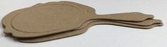{4} *MIRROR* Hand Beauty Mirror – Bare Vintage Chipboard Die Cuts – 2 3/4″ x 5″