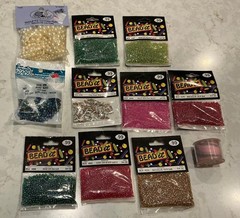 NEW NICE LOT OF SCRAPBOOKING/CARD MAKING ACCENTS/BEADS/RIBBON-GREAT VARIETY!