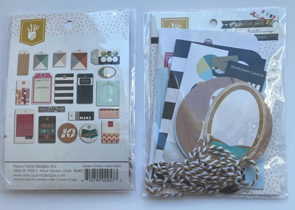 Fancy Pants The Yellow Door Tags & Labels Christine Middlecamp 2 packages