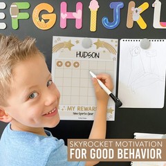 Kids Behavior Sticker Chart, 25 Reward Charts, Gold Star Incentives