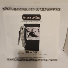 Teresa Collins MR & MRS Wedding Scrapbook Flocked Cover & More **READ**