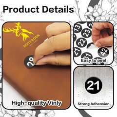 Number Stickers, Consecutive Number Stickers 1-50, 10 Sheets round Numbers Label