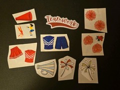 Creative Memories Mrs. Grossman’s Cheerleader Cheerleading Scrapbook Stickers