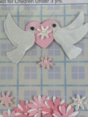 Handmade Craft Stickers Doves Flowers In Vase Acid Lignin Free