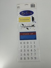 KEEPSAKE Graduation Stickers Numbers Phrases Acid-Free Sheet