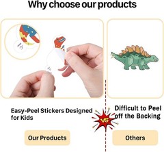 100PCS Colorful Waterproof Dinosaur Stickers – Perfect Party Supplies & Rewards