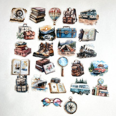 Travel Navigation Stickers Junk Journal Collage Scrapbooking