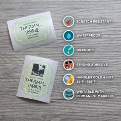 Thermal Labels Sage Color Diecut Shape, Stickers for Labeling Spice Jars, Pan…