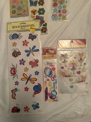 Vintage Scrapbooking Sticker Lot Dimensional Sticker Brad Die Cuts Embellishment
