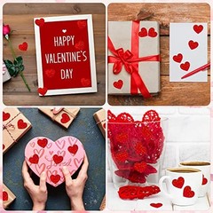 1000PCS Glitter Red Heart Sticker,1 Inch Love Heart Shaped Envelopes Sealing …