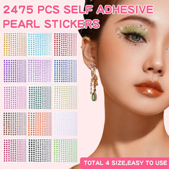 Rhinestone Stickers, 2475 PCS Self Adhesive Diamond Sticker in 4 Size 15