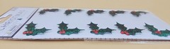 Christmas Paper Crafts MINI GLITTER HOLLY 10pc Dimensional Stickers, NEW