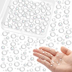 700 Pcs Clear Dewdrop Holographic Resin Beads Embellishments for DIY Crafts