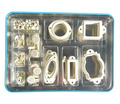 Stampin Up! Styled Vanilla HODGEPODGE HARDWARE Tin Case 200 Embellishments 2008