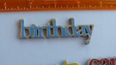 Li’l Davis Designs Vintage Words: birthday presents candles celebrate NEW