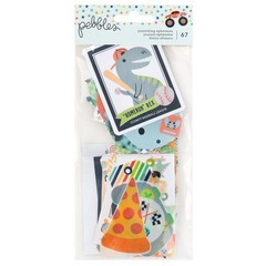 Pebbles COOL BOY (67pc) JOURNALING EPHEMERA DIE CUTS scrapbooking CARDMAKING