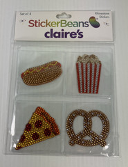 Claire’s StickerBeans Body Gems Rhinestone Stickers Lot Care Bears Sushi Popcorn