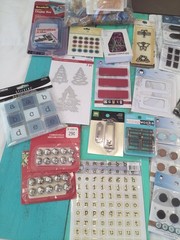 50+ Mixed Scrapbooking Supplies Lot Craft Embellishments & Metal Accents NEW