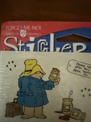 New Vintage Paddington Bear American Greetings Forget Me Not Stickers 1998