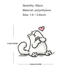 53pcs Cute Animal Stickers – Perfect for Laptops, Water Bottles, and Walls!