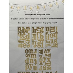 Me & My Big Ideas mambiSTICKS Gold Foil Alphabet Number Stickers 8 Sheets STL111