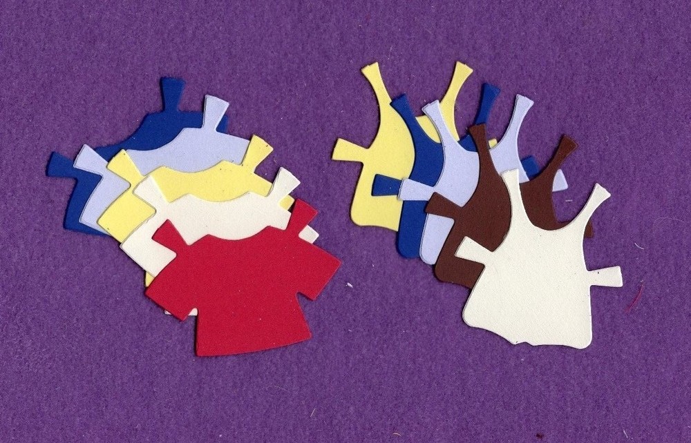PAPER DOLL SHIRT & TANK TOP die cuts scrapbook cards