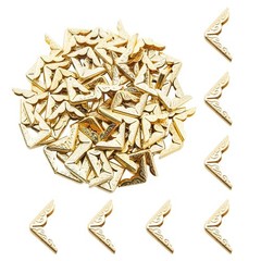 100 Pcs 20mm Gold Metal Book Corner Protectors Vintage Photo Corner Protector