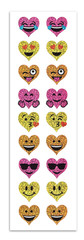 Ltd. Edition + Rare Mrs Grossman’s Sparkle Funny Face HEART EMOJIS ~2 Sheets~NIP