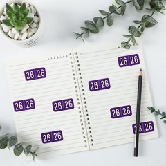 1 Teling 500 Pcs 2026 Year Stickers File Folder Labels Rectangle Coded Colore…