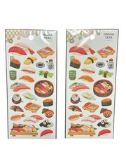 Kawaii Sushi Onigiri Stickers Set 4pcs Japanese Food Planner Scrapbook