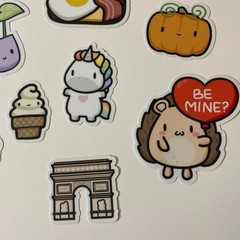 Hubman And Chubgirl Die Cut Vinyl Stickers Set Unicorn Pumpkin Plants & More