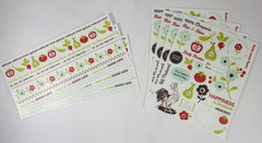 Set of 7 October Afternoon Farm Fresh Rub Ons 2 Styles Words Quotes Borders