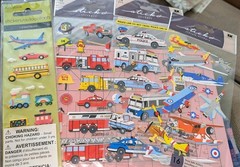 Transportation Fireman Policeman Stickers Sticko/Sandylion Lot Of 4 Packages