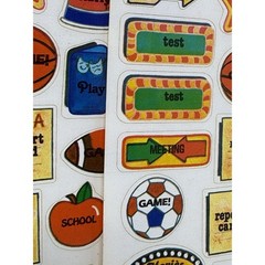 Vtg Calendar Planner Stickers Perk Ups School Sports Pep Rally Game 65 TOTAL