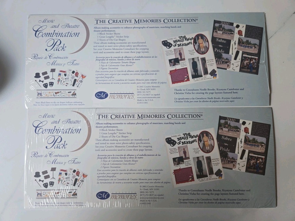 Lot of 2 Creative Memories Music & Theater Combination Pack – New & Used