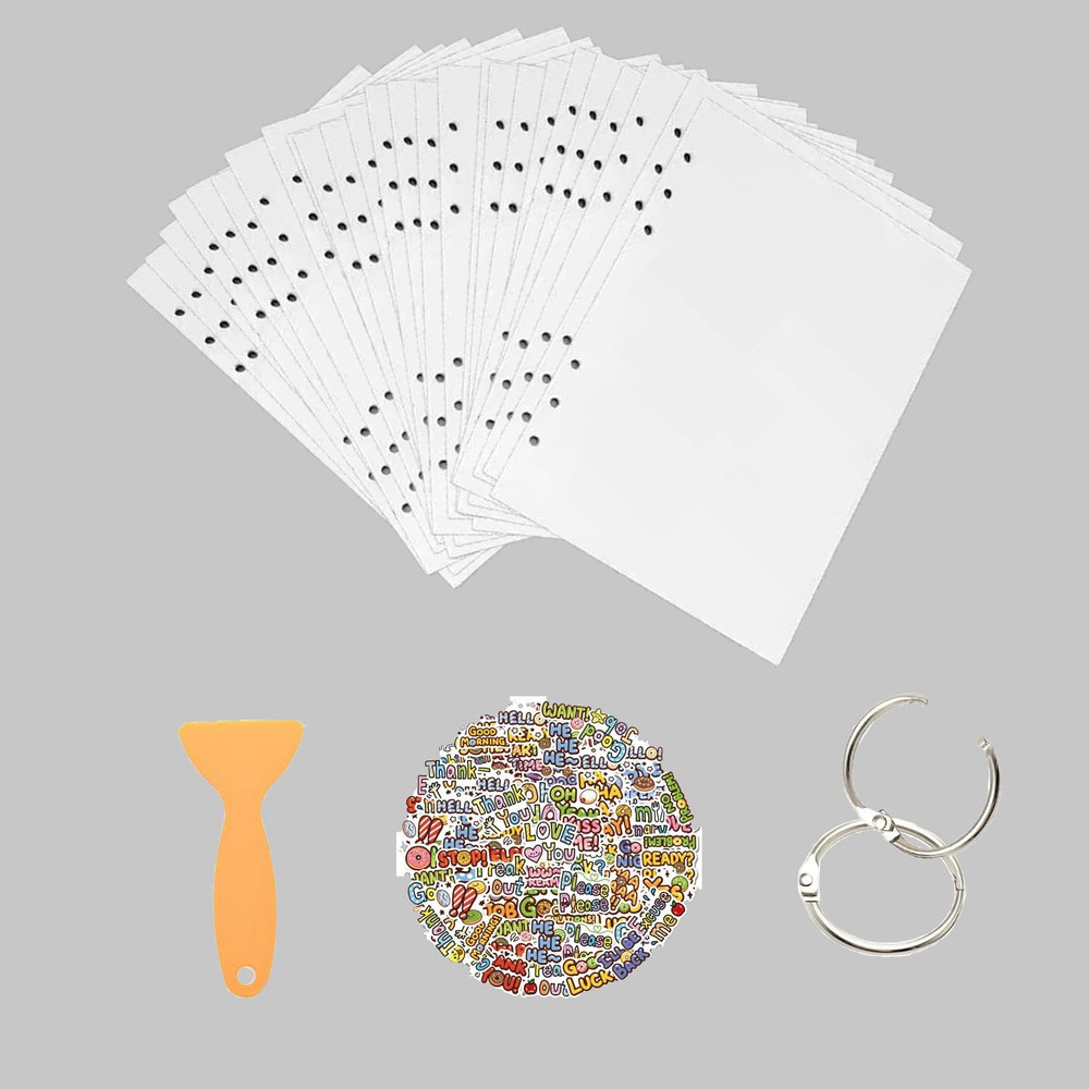 Sticker Collecting Album Reusable Sticker Book 40 Sheets 9″ X 7″ (PVC Transparen
