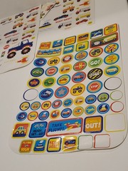 Sticker Lot Trucks Car Fire Truck Bus BEEP! BEEP! New Unused Vtg Multiple Sheets