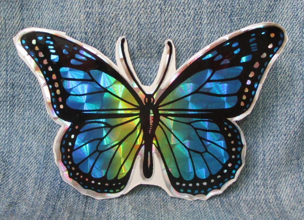 Vintage 1980’s BUTTERFLY FOIL PRISM STICKER Sticker Album Find SD67