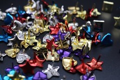 100+Pcs Metal Brads Decorative Fasteners DIY Crafts Accessories Stars Hearts