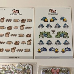 Hubman & Chubgirl Stickers & Notepads Set Bread Holidays Camping & More