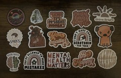 Lot of 15 Positive Affirmation Stickers Smile Happy Mental Health Matters