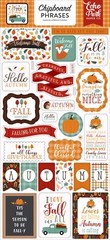 Echo Park Paper HAPPY FALL 6×13 Sheet of Chipboard Phrases