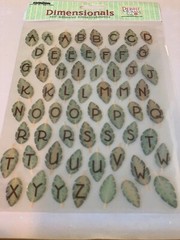 CREATIVE IMAGINATIONS 3D EPOXY STICKERS DIMENSIONALS LEAF LETTERS ALPHABET
